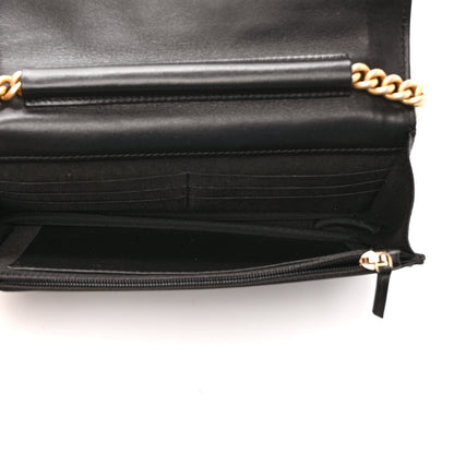 Chanel Caviar Quilted Boy Wallet On Chain WOC Black 5 of 10