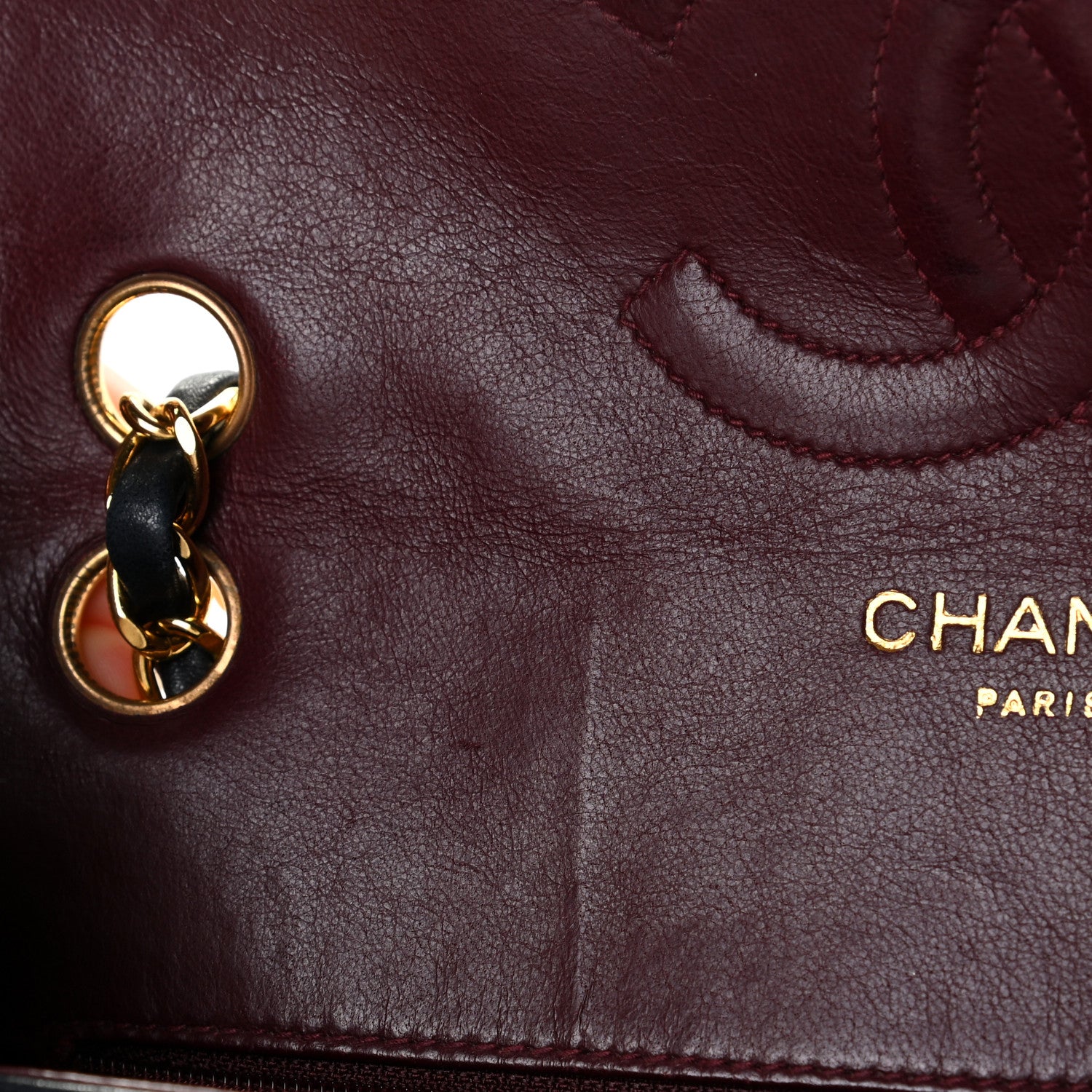 Chanel Lambskin Quilted Medium Single Flap Navy Blue 10 of 15