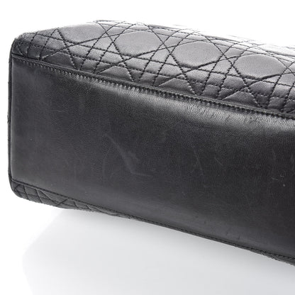 Christian Dior Lambskin Cannage Medium Lady Dior Black 14 of 21