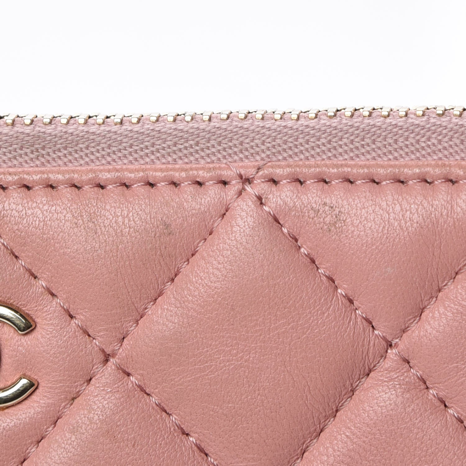 Chanel Lambskin Quilted Small Cosmetic Case Pink 11 of 13