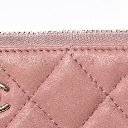 Chanel Lambskin Quilted Small Cosmetic Case Pink 11 of 13