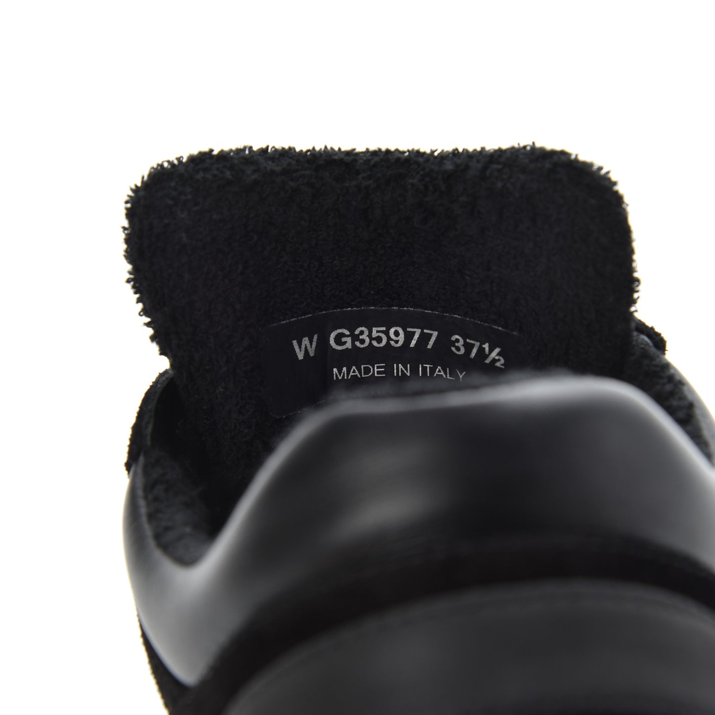 Fabric Calfskin Suede CC Sneakers 37.5 Black