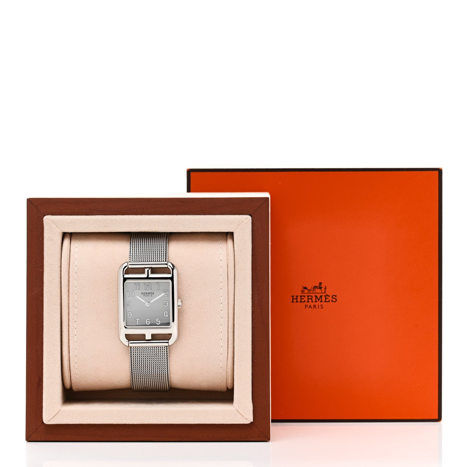 Hermes Stainless Steel 29mm Cape Cod Double Tour Quartz Watch Silver 5 of 5