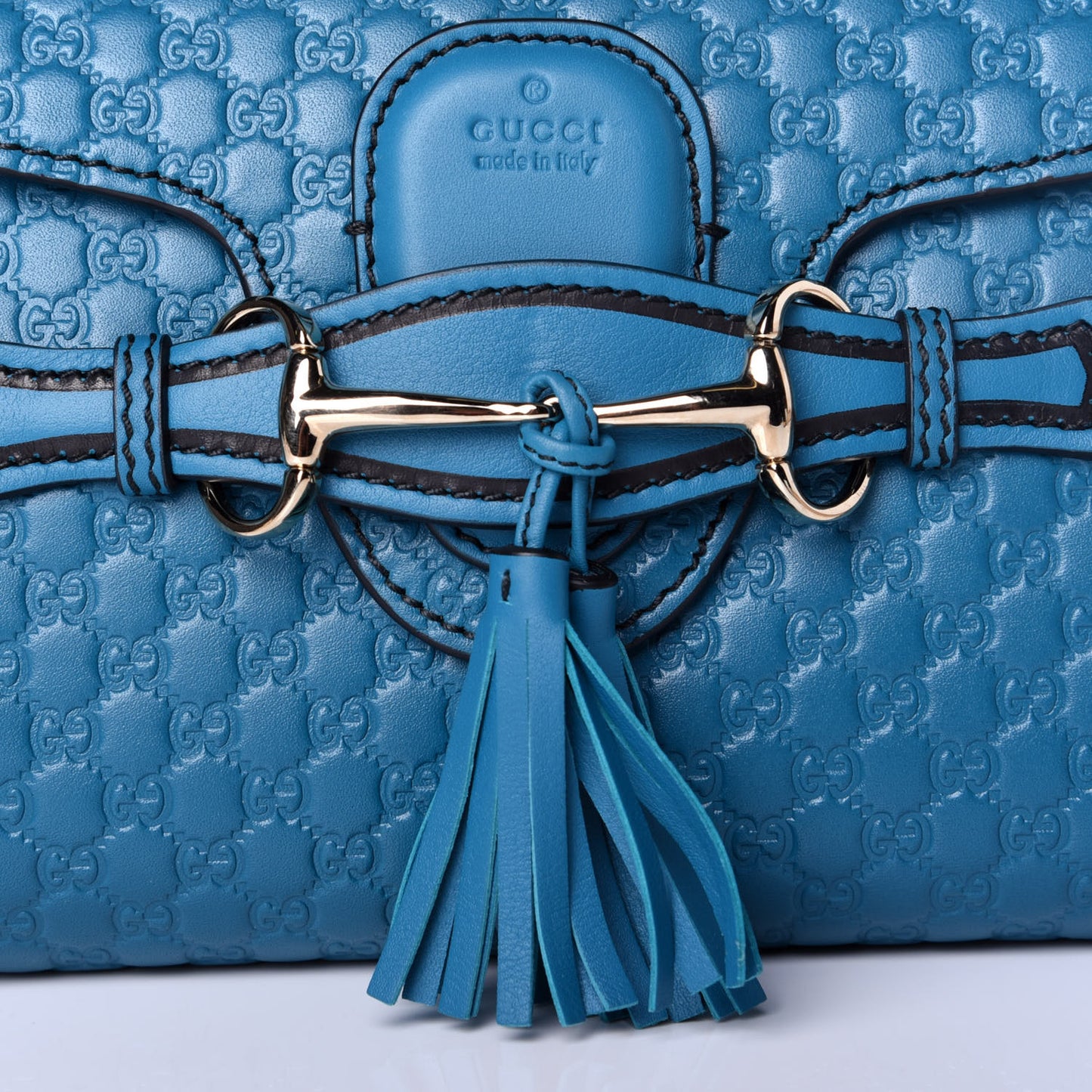 Microguccissima Mini Emily Shoulder Bag Deep Cobalt