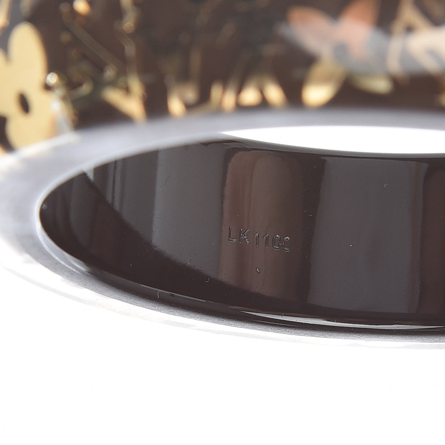 Louis Vuitton Resin Swarovski Medium Inclusion Bracelet GM Brown 4 of 4