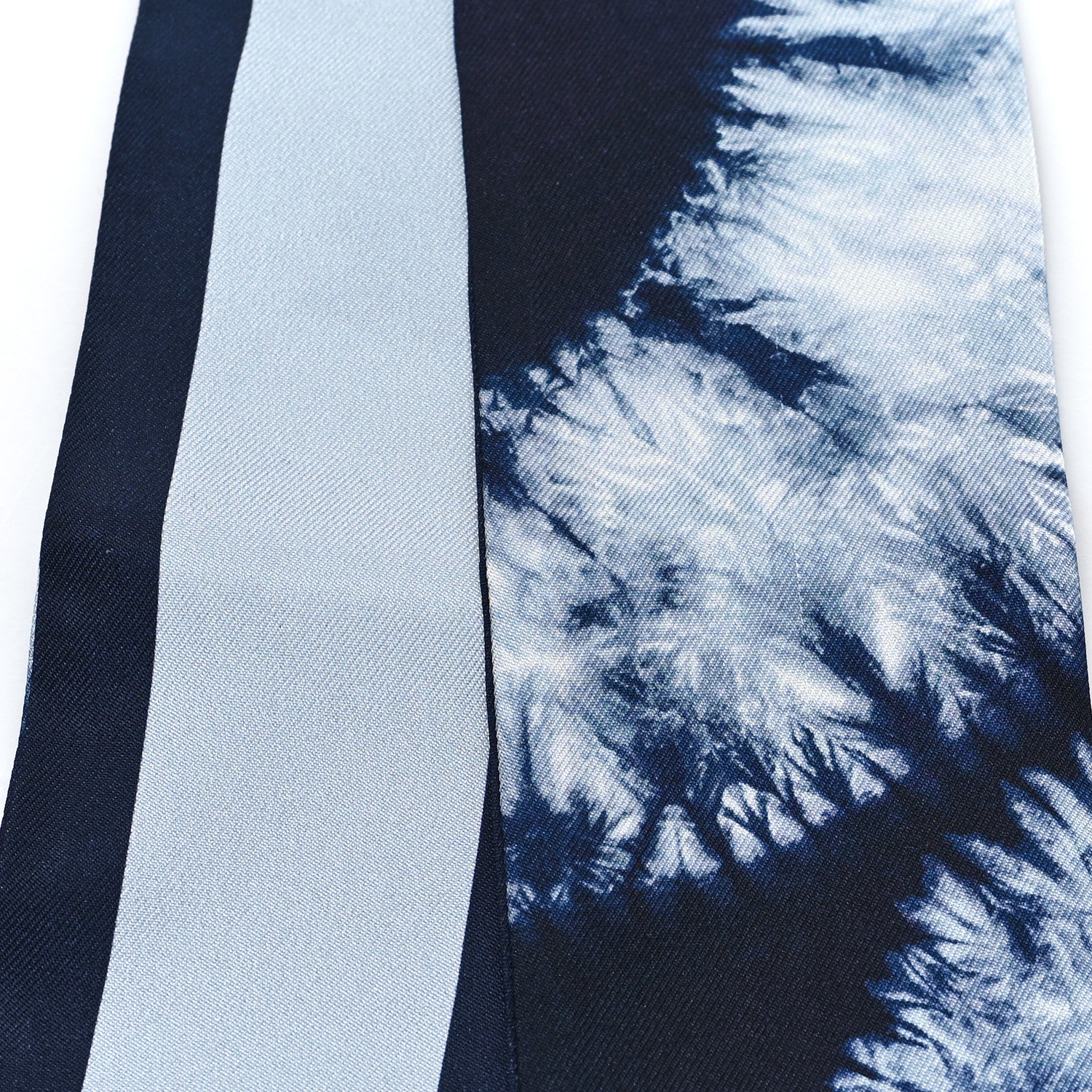 Christian Dior Silk Tie Dye Mitzah Scarf Blue Multicolor 4 of 4