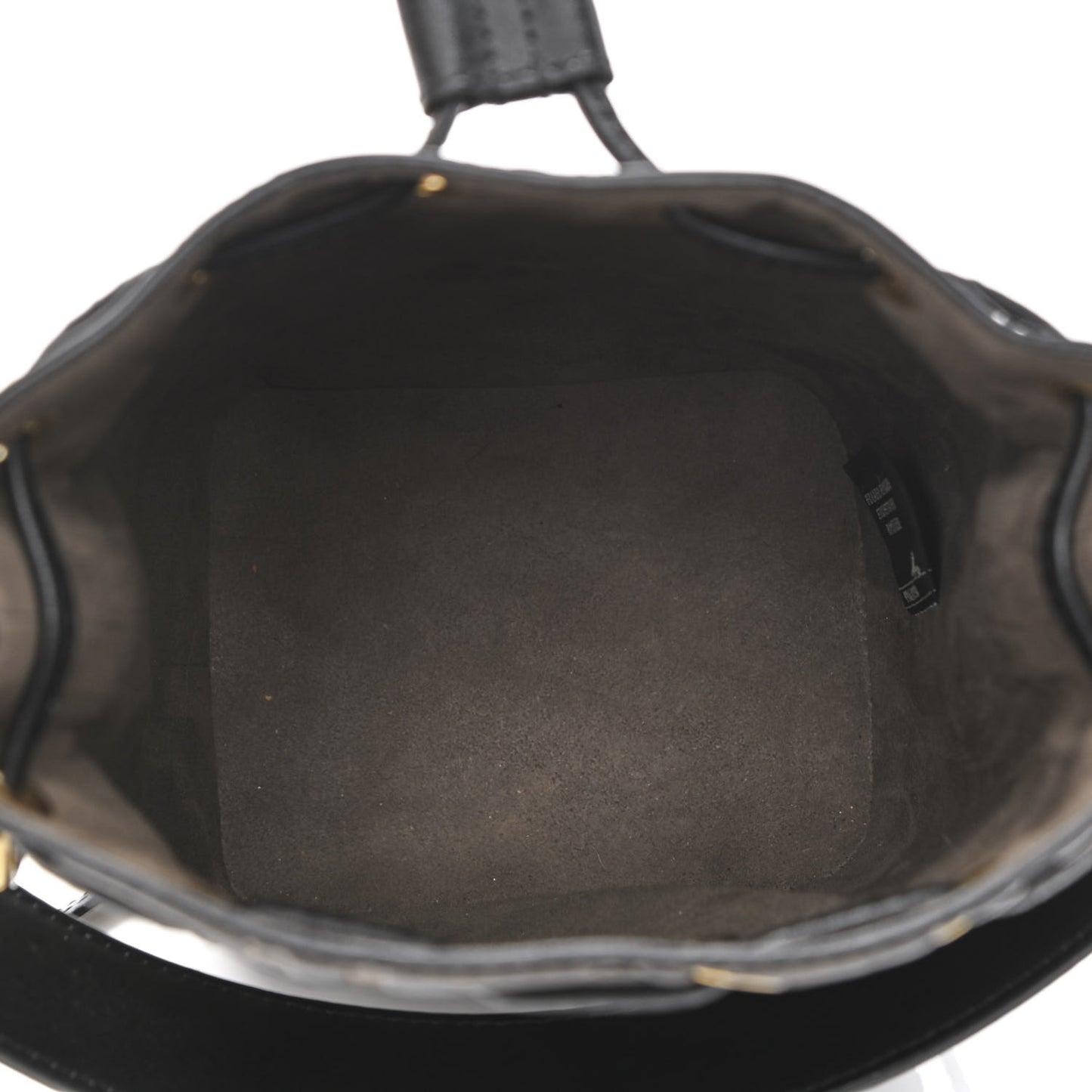 Vitello Liberty F is Fendi Bi-Color FF 1974 Embossed Mini Mon Tresor Bucket Bag Maya Black