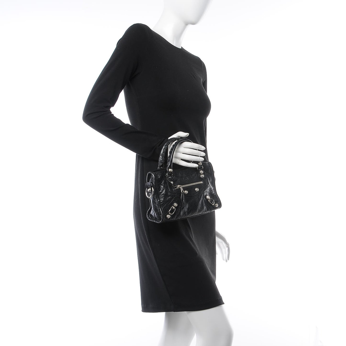 Agneau Giant 12 Silver Hardware Mini City Black