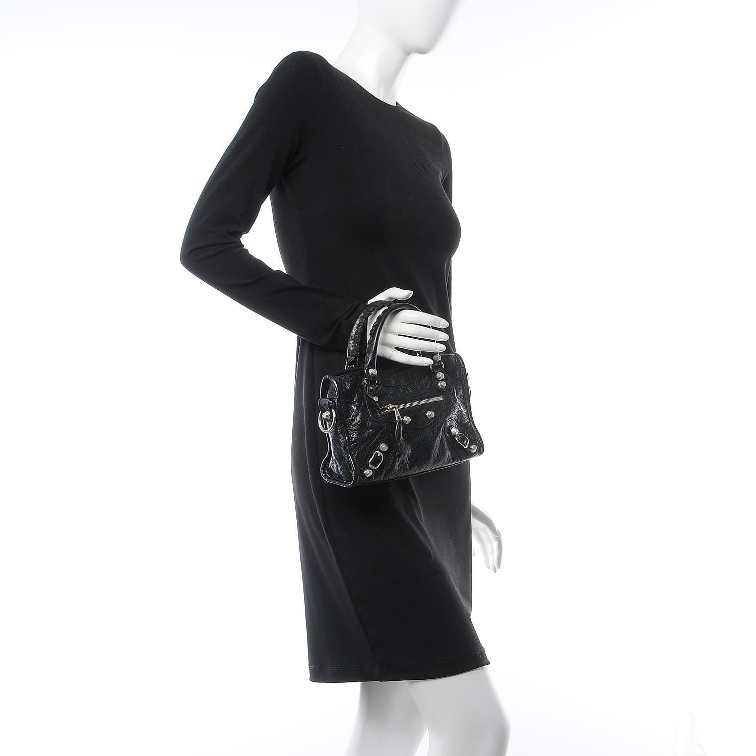 Balenciaga Agneau Giant 12 Silver Hardware Mini City Black 2 of 8