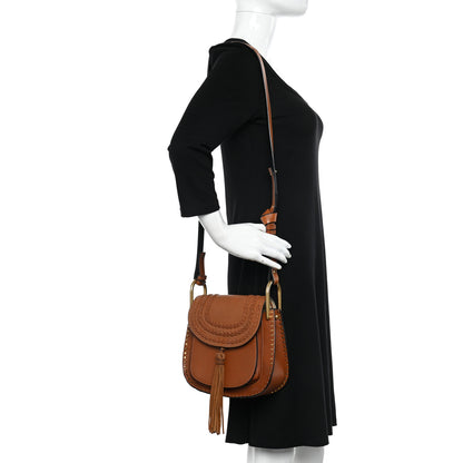 Chloe Calfskin Braided Small Hudson Shoulder Bag Caramel 2 of 10