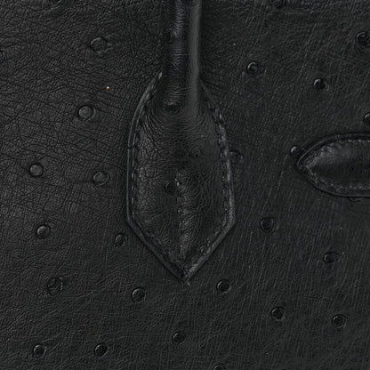Hermes Ostrich Birkin 30 Black 11 of 41