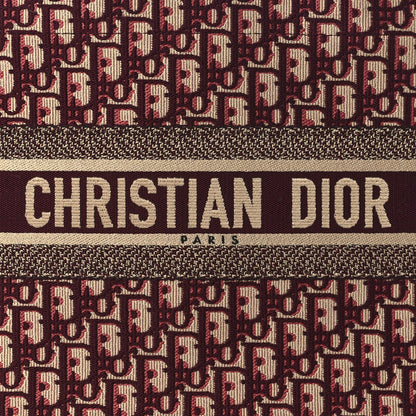 Christian Dior Oblique Medium Book Tote Burgundy Multicolor 8 of 8
