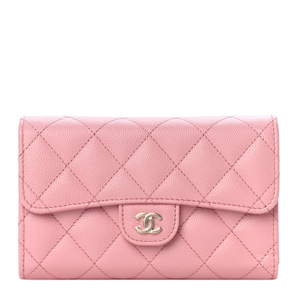Chanel Caviar Quilted Medium Flap Wallet Pink 1 of 11