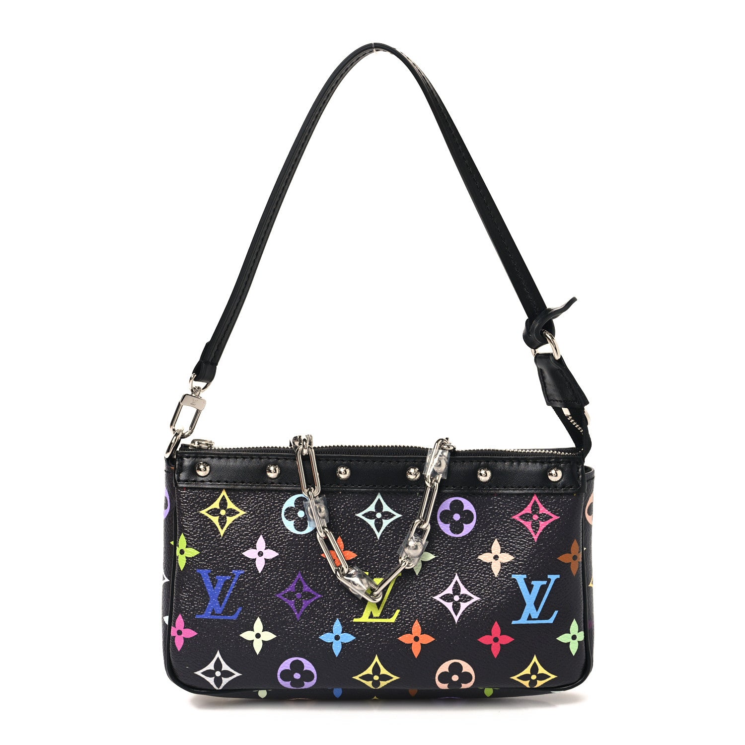 Louis Vuitton LV X TM Monogram Multicolor Pochette Accessories Black 1 of 11