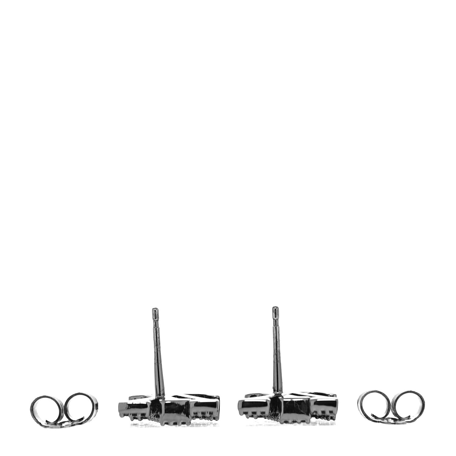 Louis Vuitton Metal Crystal LV Iconic Earrings Black Dore 3 of 5