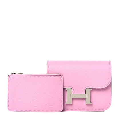 Hermes Epsom Constance Slim Wallet Mauve Sylvestre 1 of 10