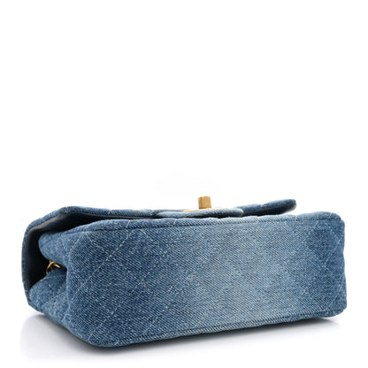Chanel Washed Denim Quilted Mini Rectangular Flap  Blue 4 of 11