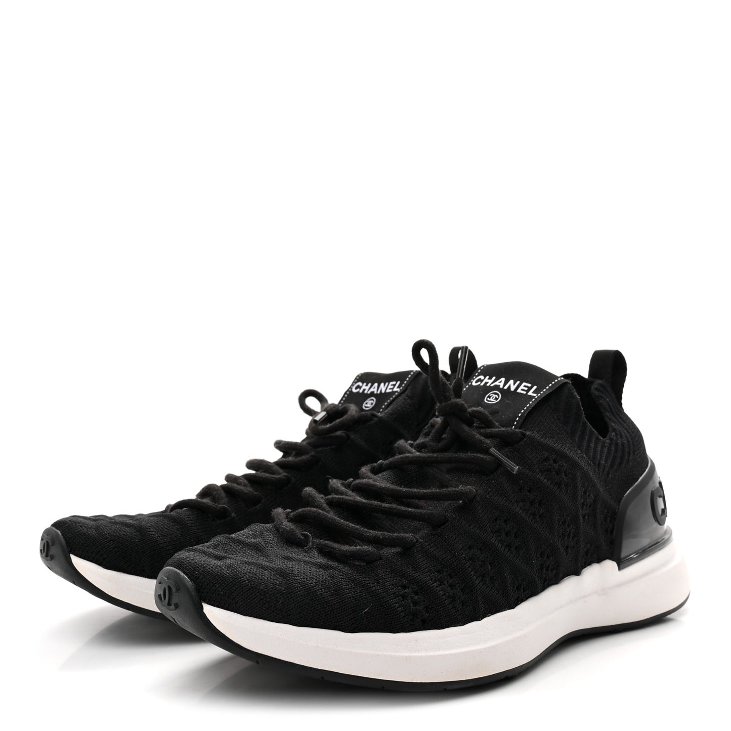 Fabric Logo Sneakers 37.5 Black