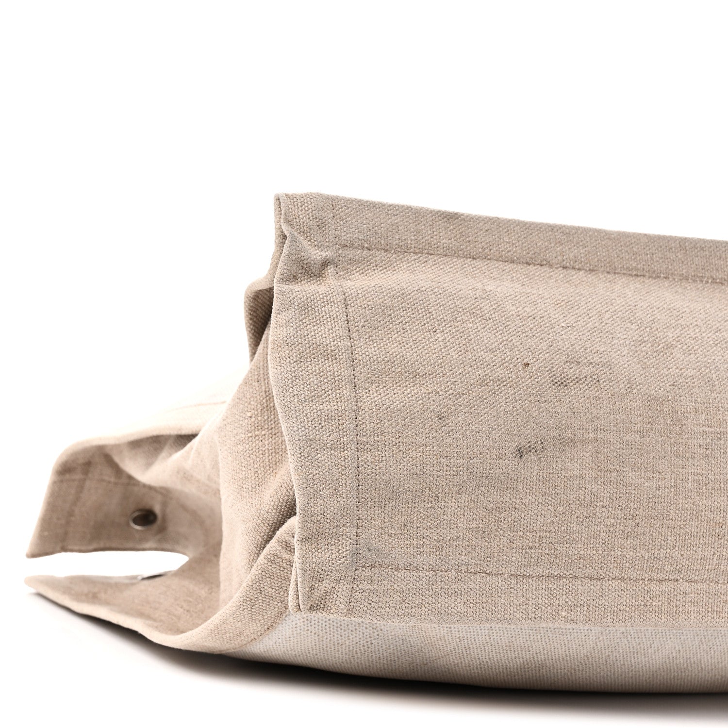 Saint Laurent Linen Calfskin Rive Gauche Tote Greggio Natural 8 of 9