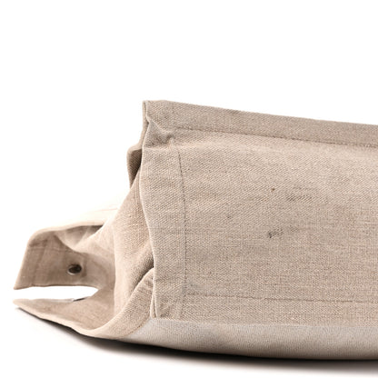 Saint Laurent Linen Calfskin Rive Gauche Tote Greggio Natural 8 of 9