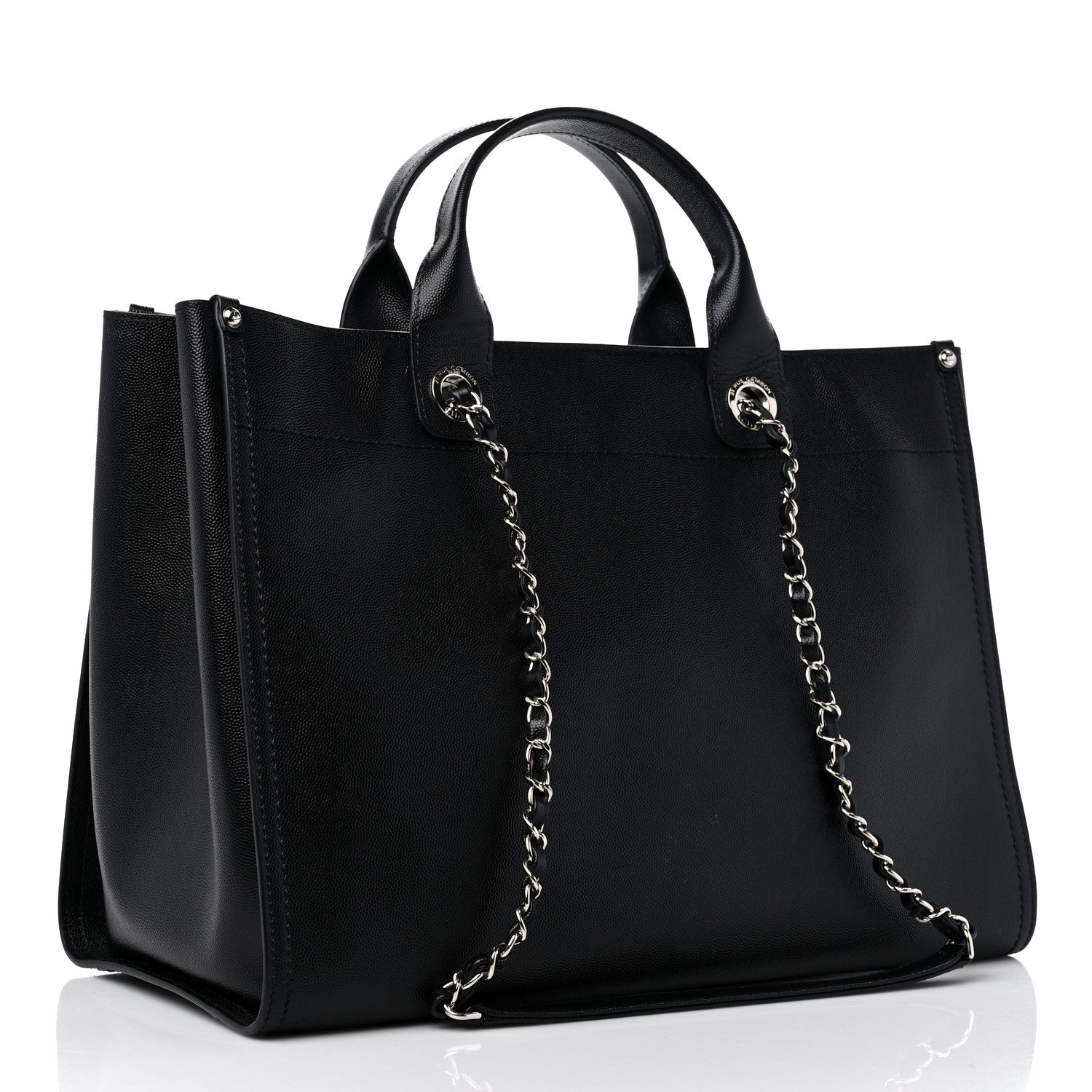 Chanel Caviar Medium Studded Deauville Tote Black 3 of 11