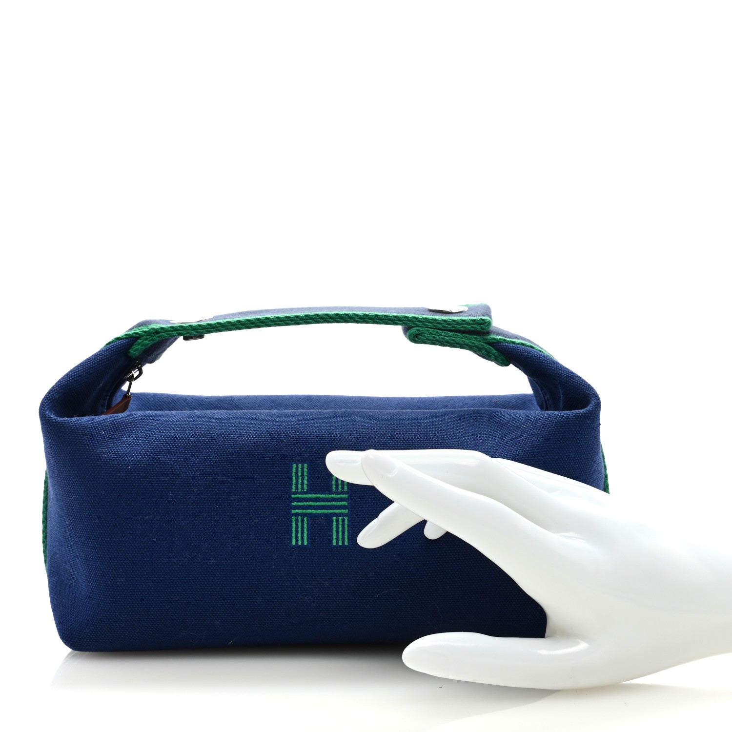 Hermes Canvas Small Bride-A-Brac Pouch Marine 2 of 6
