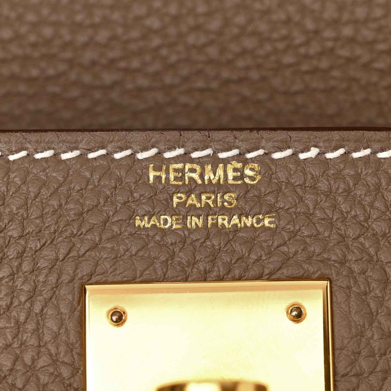 Hermes Togo Kelly Retourne 28 Etoupe 6 of 11