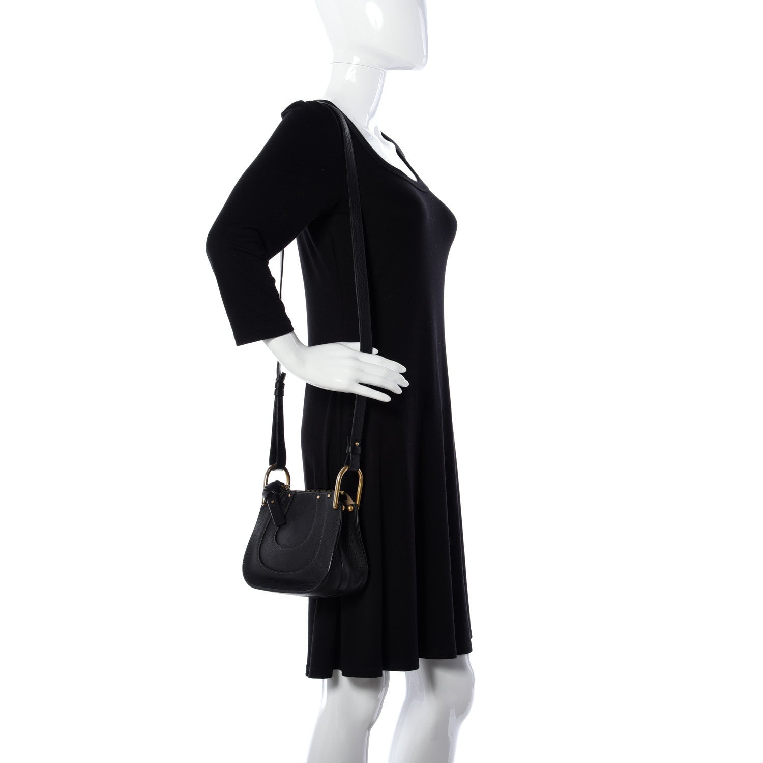 Chloe Grained Calfskin Nano Hayley Hobo Black 2 of 10