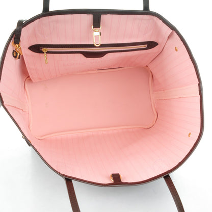 Louis Vuitton Damier Ebene Neo Neverfull MM Rose Ballerine 6 of 9