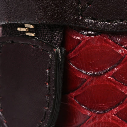 Celine Snakeskin Mini Luggage Red 13 of 17