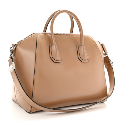 Givenchy Shiny Lord Calfskin Medium Antigona Dark Beige 3 of 12
