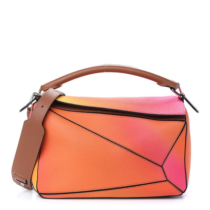Loewe Calfskin Medium Puzzle Bag Orange Sunset 1 of 9