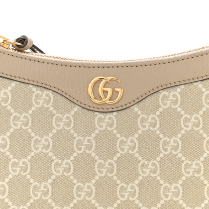 Gucci GG Supreme Monogram Textured Dollar Calfskin Small Ophidia Hobo Beige Mystic White Oatmeal 8 of 13