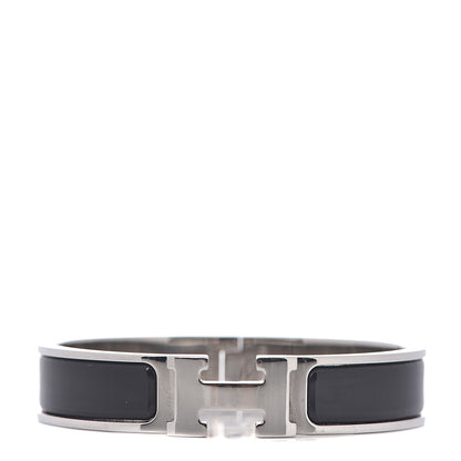 Hermes Enamel Narrow Clic Clac H Bracelet PM Black 1 of 3