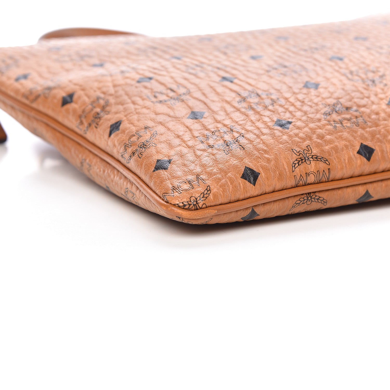 MCM Visetos Medium Crossbody Pouch Cognac 8 of 10