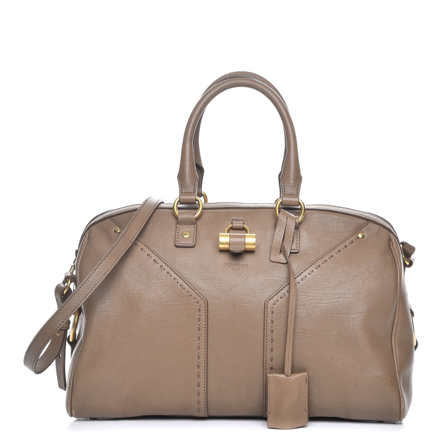 Calfskin Muse Bowler Dark Beige