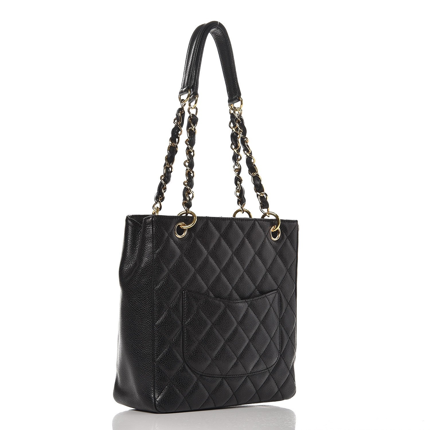 Chanel Caviar Quilted Petit Shopping Tote PST Black 3 of 13