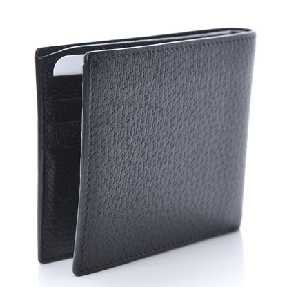 Gucci Calfskin Boar Effect GG Marmont Bi-Fold Wallet Black 3 of 8