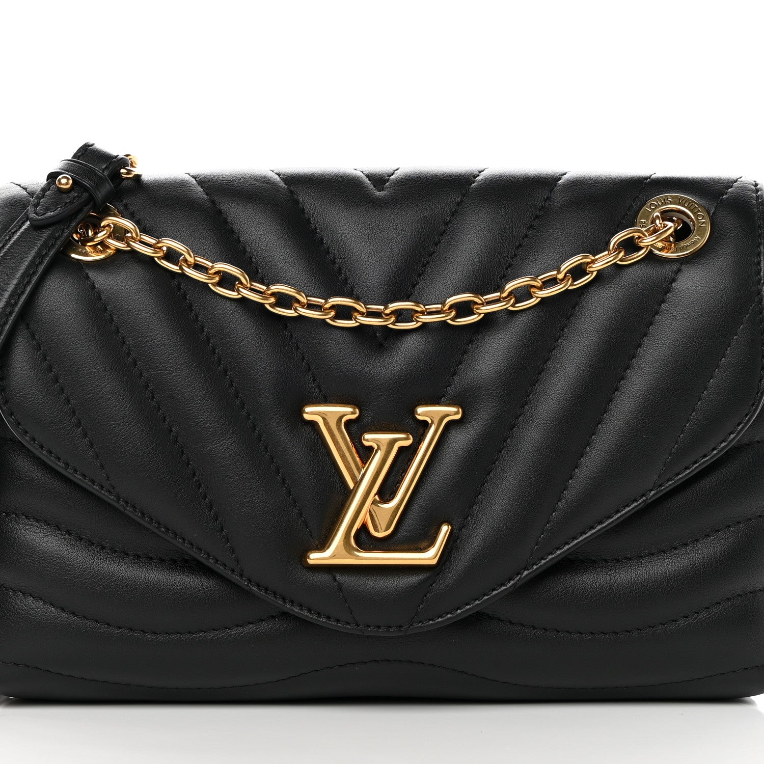 Louis Vuitton Calfskin LV New Wave Chain Bag Black 8 of 13