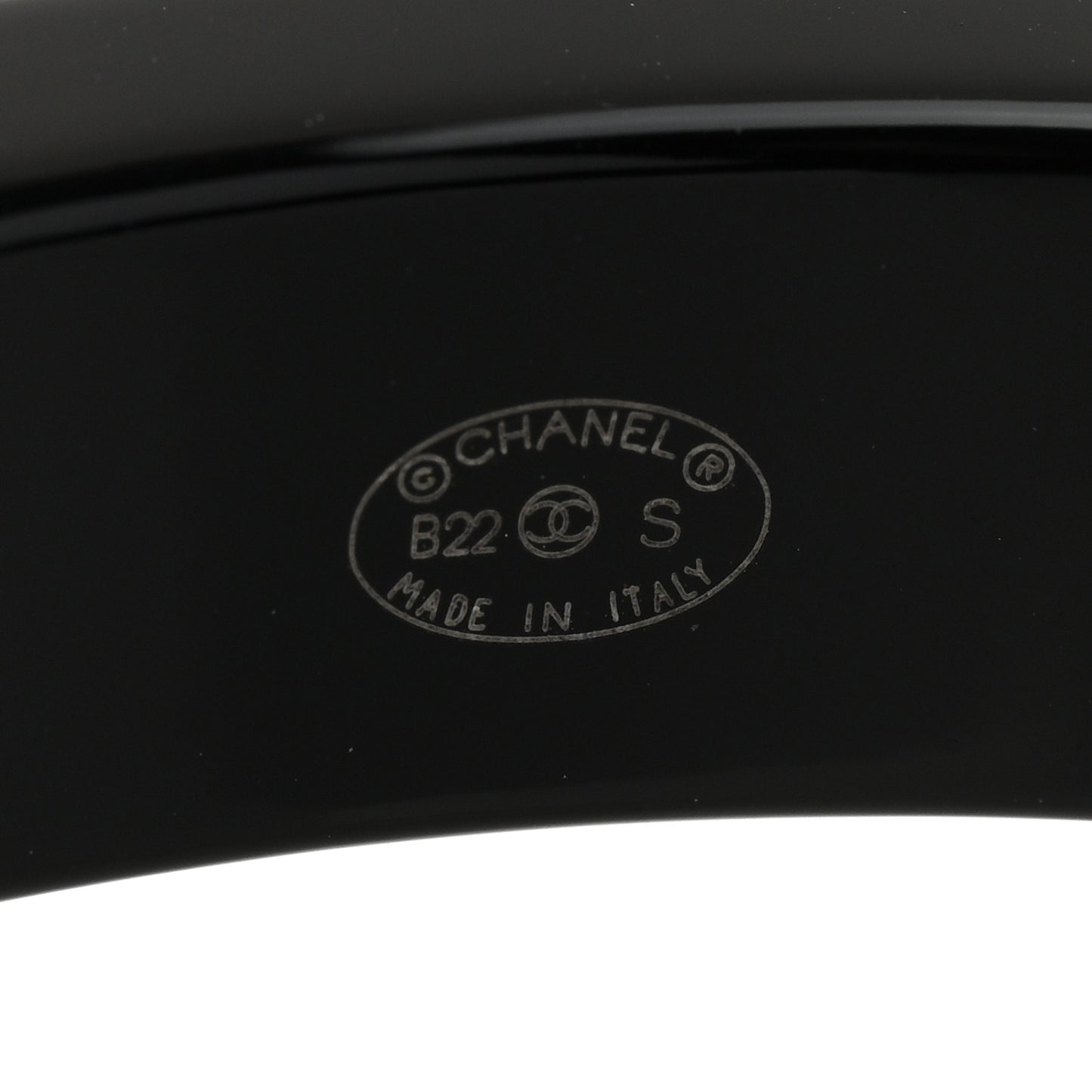Resin Logo Bangle Bracelet Black White