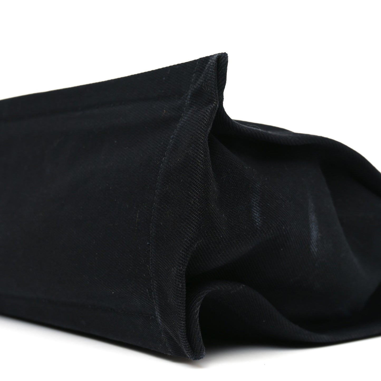Linen Calfskin Rive Gauche North South Tote Black