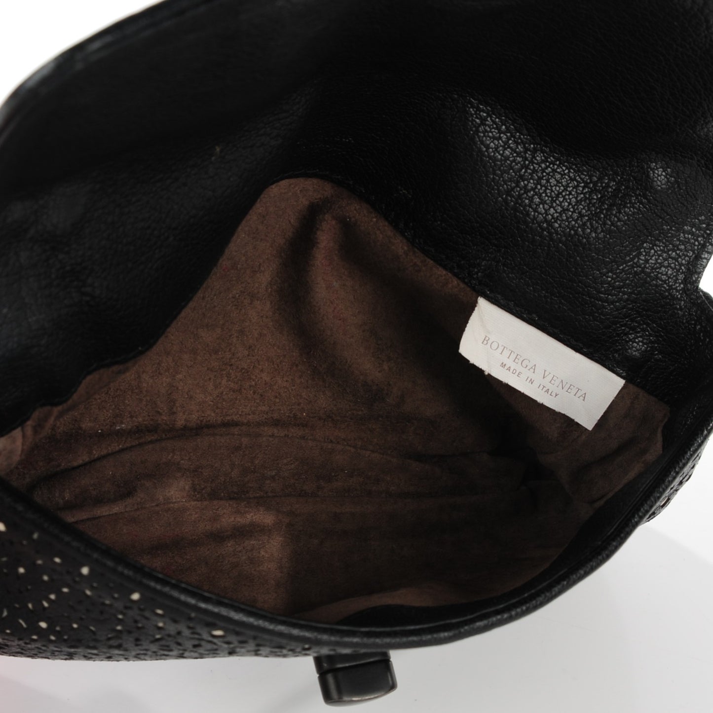 Goatskin Laser Cut Pouch Black