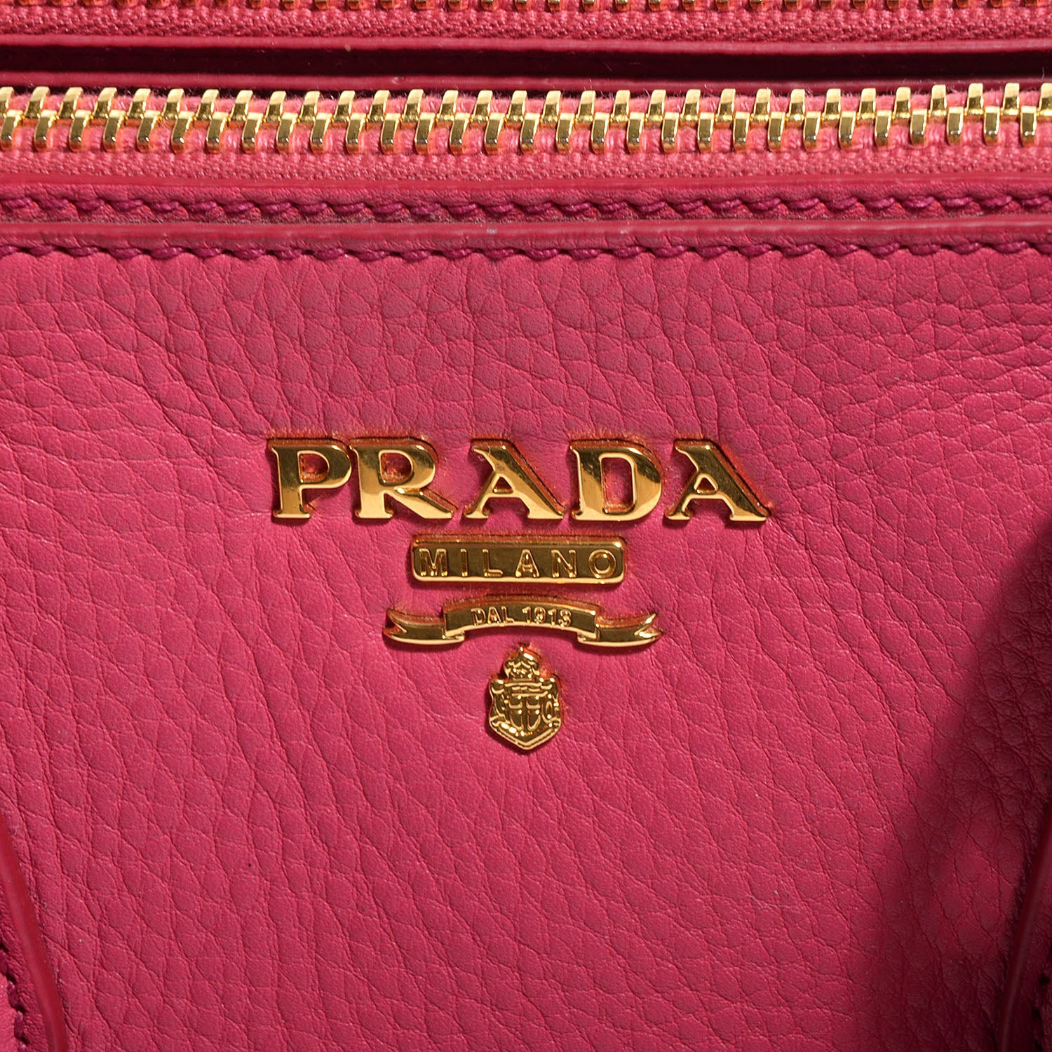 Prada Vitello Daino Large Double Zip Tote Peonia 5 of 10