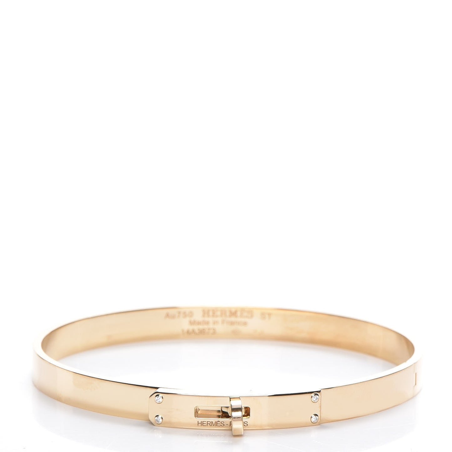 18K Yellow Gold Diamond Kelly PM Bangle Small