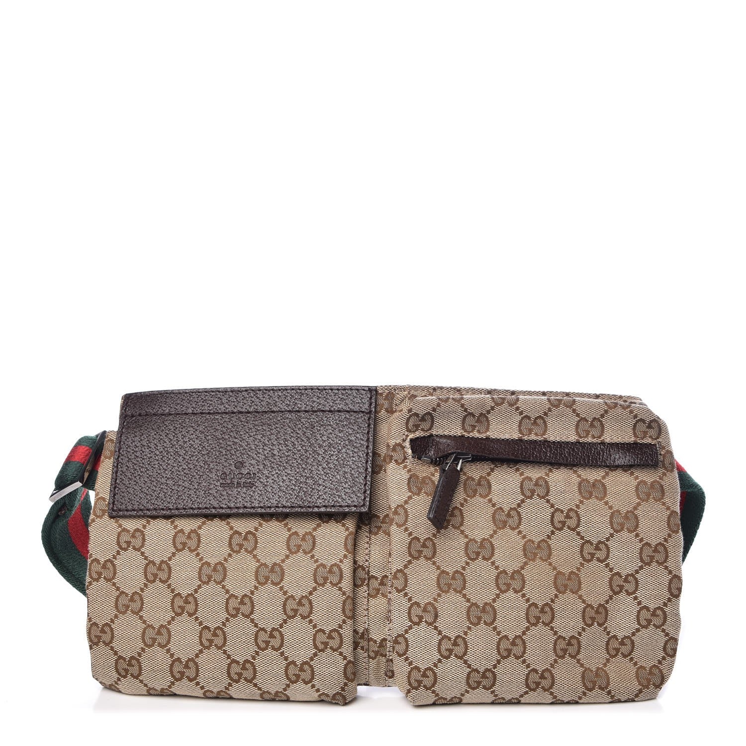Gucci Monogram Web Belt Bag Dark Brown 1 of 7
