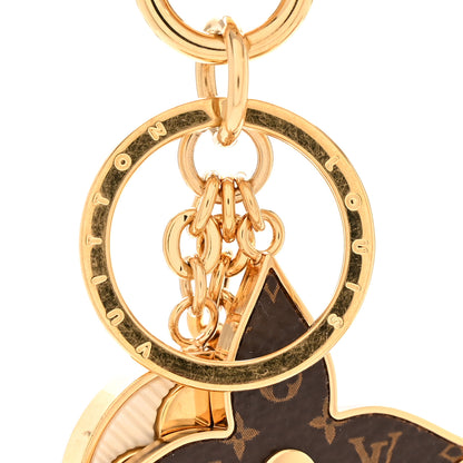 Louis Vuitton Metal Monogram Epi Spring Street Bag Charm Key Holder Gold 3 of 5