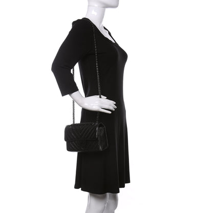 Chanel Aged Calfskin Chevron Quilted 2.55 Reissue Mini Flap So Black 2 of 12