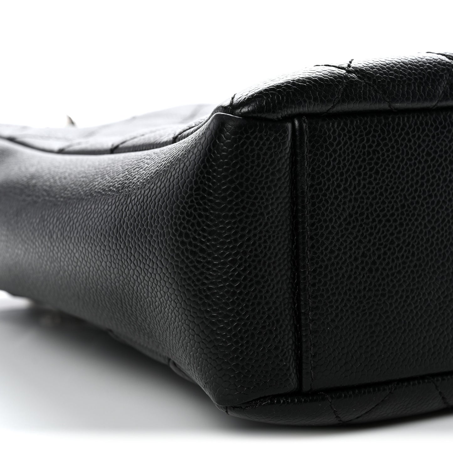 Caviar Quilted Petit Shopping Tote PST Black