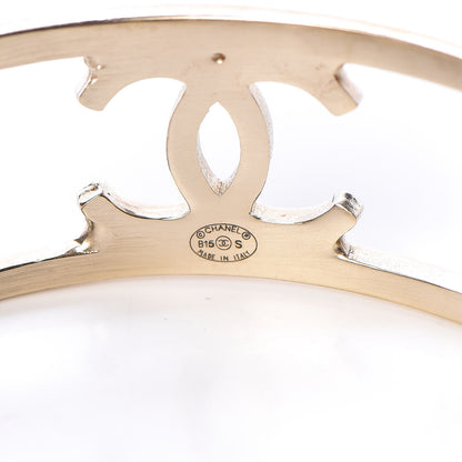 Chanel Metal Logo Cuff Gold 4 of 4
