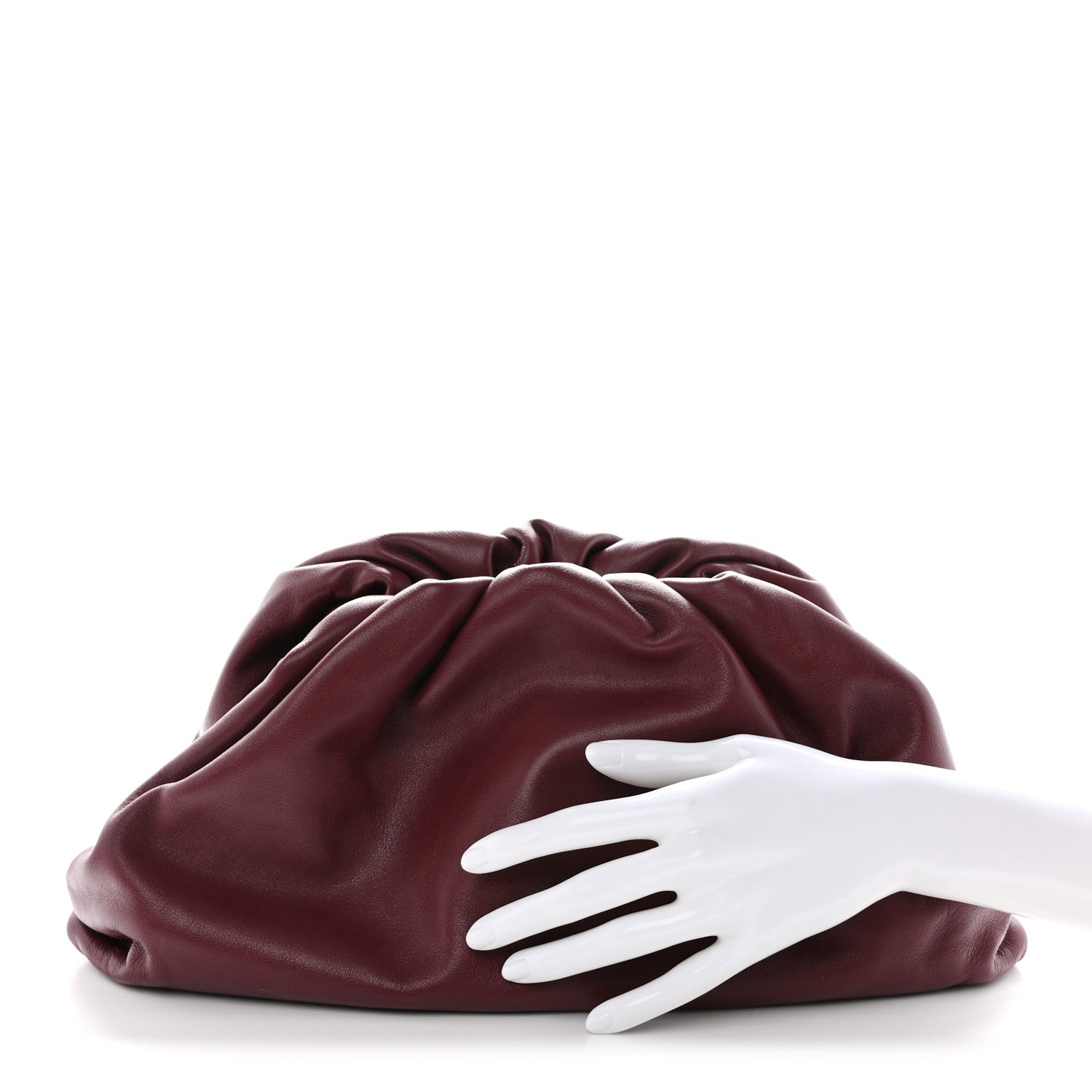 Bottega Veneta Smooth Butter Calf The Pouch Oversized Clutch Bordeaux 2 of 7